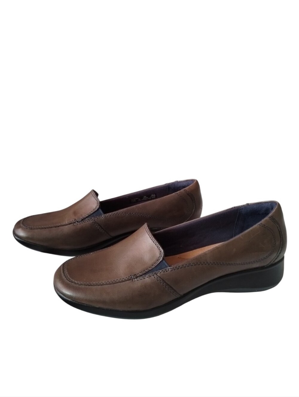 Clark Collection Women's‎ 7 Leather Slip-On Shoes Loafers Comfort Minimalist